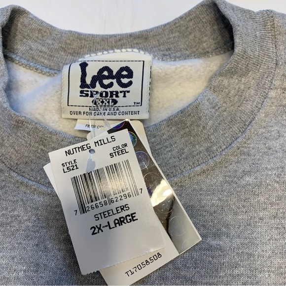 Vintage Lee Sport Nutmeg Mills Pittsburgh Steelers 1997 Sweatshirt Mens 2XL New - Picture 6 of 11